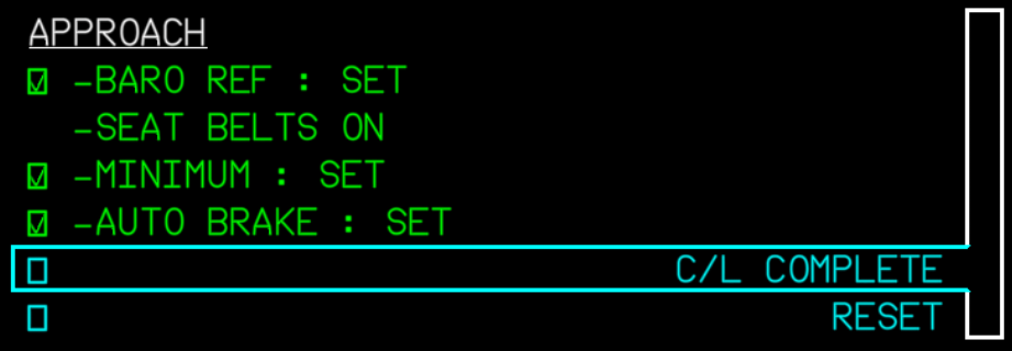 Approach Checklist