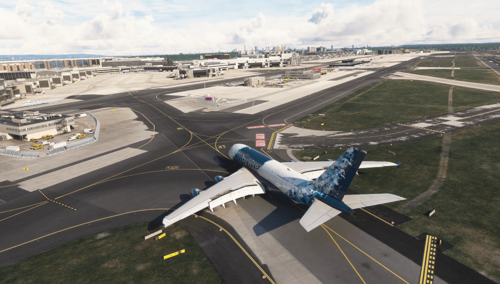 Aircraft stopped after runway is vacated Aircraft stopped after runway is vacated